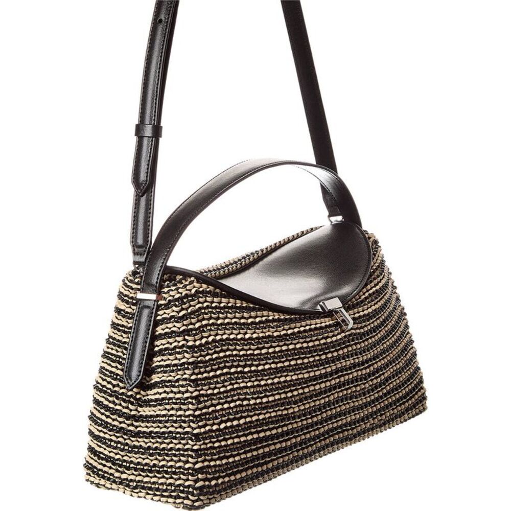 Toteme T-Lock Woven Leather Top Handle Shoulder Bag - Picture 3 of 4